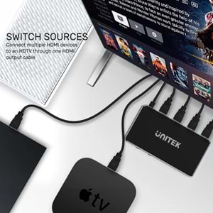 UNITEK 4K HDMI SWITCH 5 IN 1 OUT (V1110A)