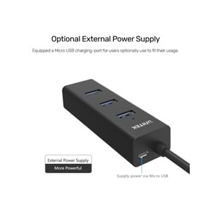 UNITEK 4 PORTS USB 3.0 HUB (Y-3089)