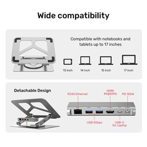 UNITEK USB-C NOTEBOOK STANDI (D1109A)