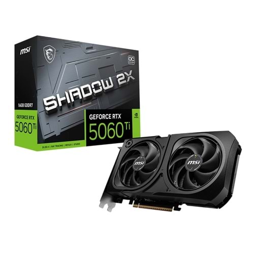 MSI GEFORCE RTX 5060 TI 16GB SHADOW 2X OC PLUS