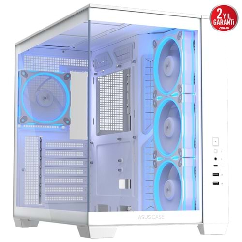 ASUS A32 PLUS M-ATX 3.2 GEN 2X1 TYPE C PORTU VE 360MM AIO CPU SOĞUTUCU & 420MM EKRAN KARTIYLA UYUMLU BEYAZ