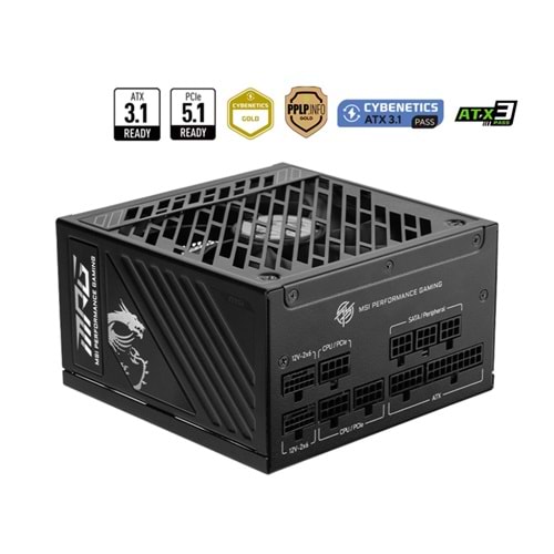MSI MPG A850GS PCIE5 850W 80+ GOLD PSU FULLMODULAR