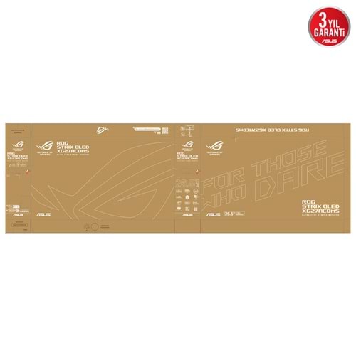 26.5 ASUS ROG STRIX OLED XG27ACDMS 280HZ 0.03MS ADAPTİVE SYNC PİVOT QD-OLED GAMİNG MONİTÖR