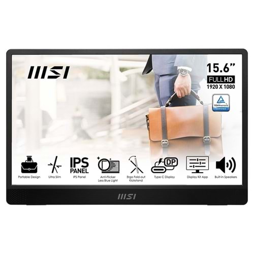 MSI 15.6" PRO MP161 E2U 1920X1080 (FHD) 16:9 FLAT