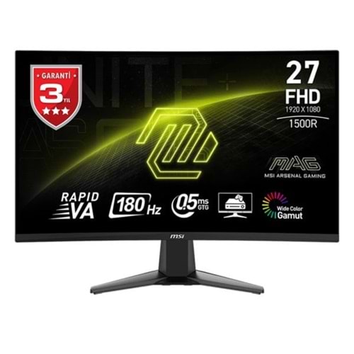 27 MSI MAG 27C6F 1MS 180HZ FHD CURVE 1500R VA ADAPTIVE-SYNC GAMING MONITOR