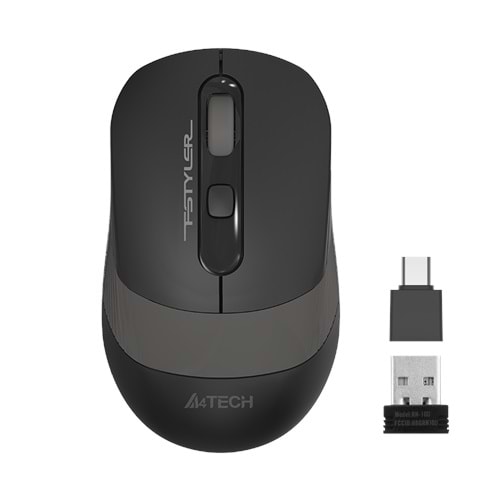 A4 TECH FG10CS SARJLI OPTIK MOUSE SILENT GRİ 2000 DPI