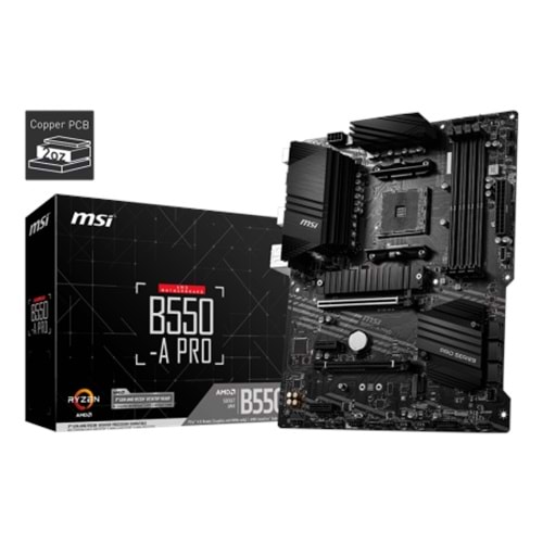 MSI B550-A PRO AM4 DDR4 4400 OC HDMI DP M.2 ANAKART