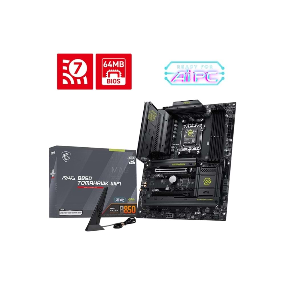 MSI MAG B850 TOMAHAWK WIFI AMD ANAKART