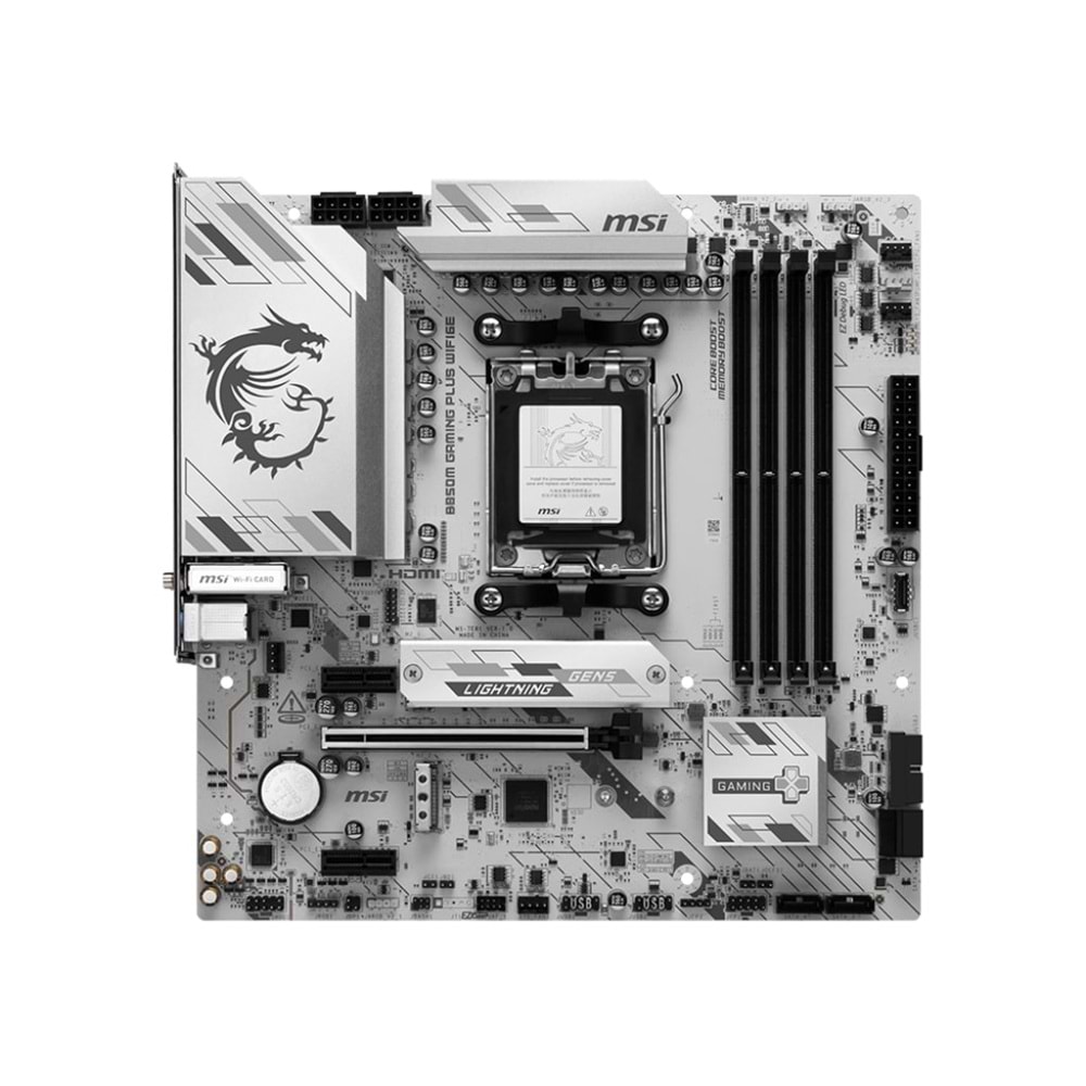 MSI B850M GAMING PLUS WIFI6E DDR5 AM5 8200MHZ(OC) HDMI DP 2X M.2 USB 10GBS 2.5G LAN WI-FI 6E MATX