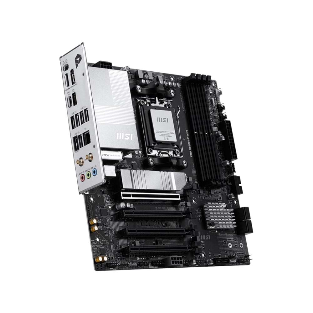 MSI PRO B850M-P WIFI DDR5 AM5 8200MHZ(OC) HDMI DP 3X M.2 USB 10GBS 5G LAN WI-FI 7 MATX