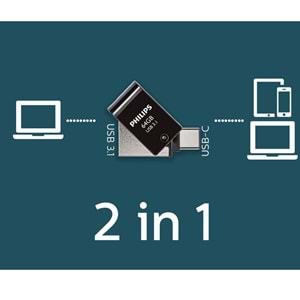 PHILIPS 64GB USB3.1 TYPE-C 100/150 MB/S FM64DC152B