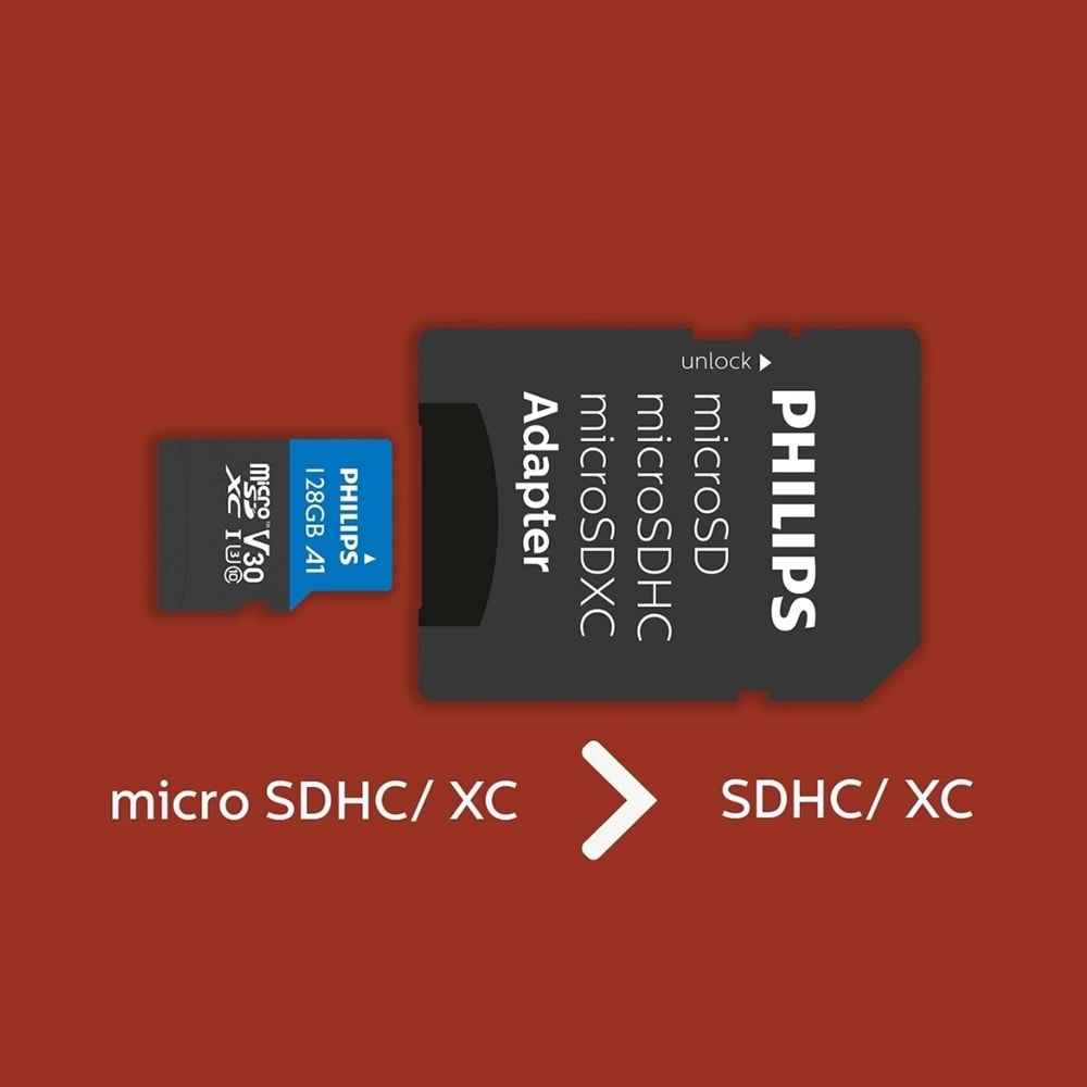PHILIPS 128GB MICRO SDXC 100 MB/S C10 FM12MP65B/00