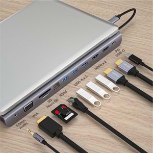 UNITEK USB-C 11in1 UNIVERSAL DOCKING MST (D1022B)