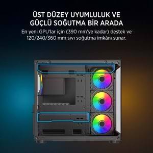JAMES DONKEY STARK S800 4X ARGB 750W BLACK KASA