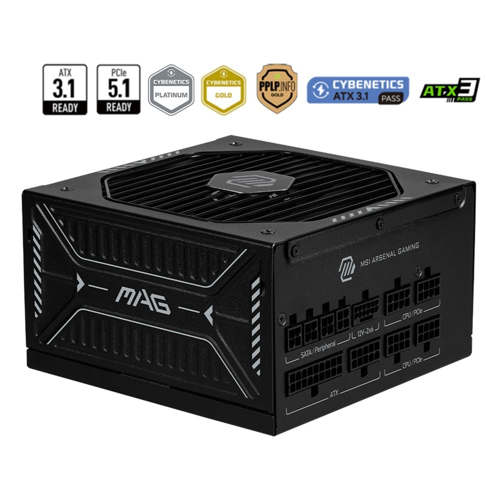 MSI MAG A1000GLS PCIE5 1000W 80+ GOLD POWER SUPPLY