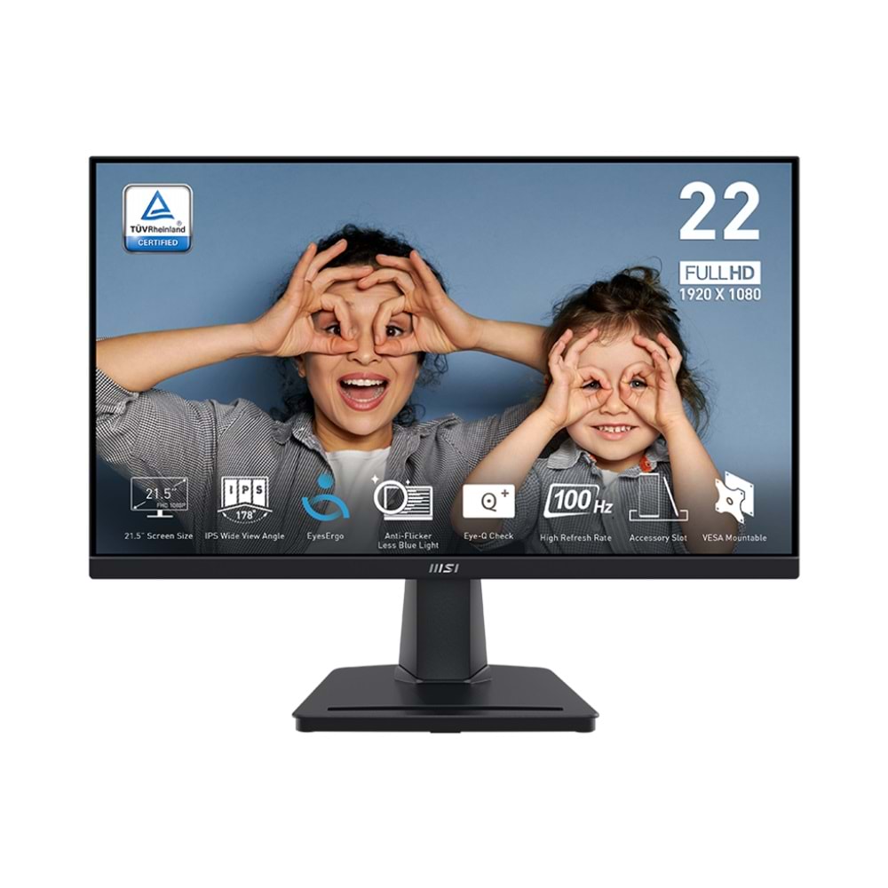 21.5 MSI PRO MP225 IPS FHD 1MS 100HZ HDMI D-SUB