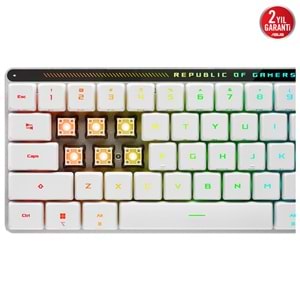 ASUS ROG FALCHION RX WL LP RD TR BEYAZ KLAVYE