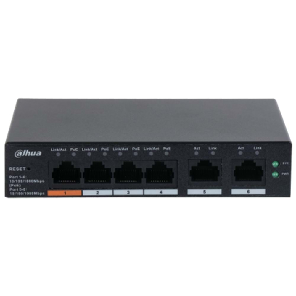 DAHUA CS4006-4GT-60 4 PORT 4XGE-2XGE YÖNETİLEBİLİR 60W POE SWİTCH