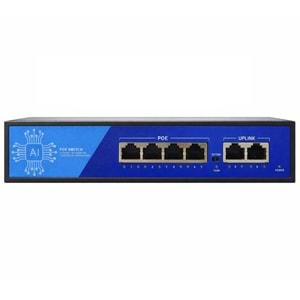 EZCOOL EZ-04PSF-FG 4PORT 4GE+2GE F.GİGABİT POE SWİTCH 65W