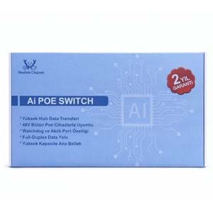 EZCOOL EZ-04PSF-FG 4PORT 4GE+2GE F.GİGABİT POE SWİTCH 65W