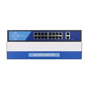 EZCOOL EZ-16PSF 16 PORT 16xFE+2xGE 240W GİBABİT POE SWİTCH