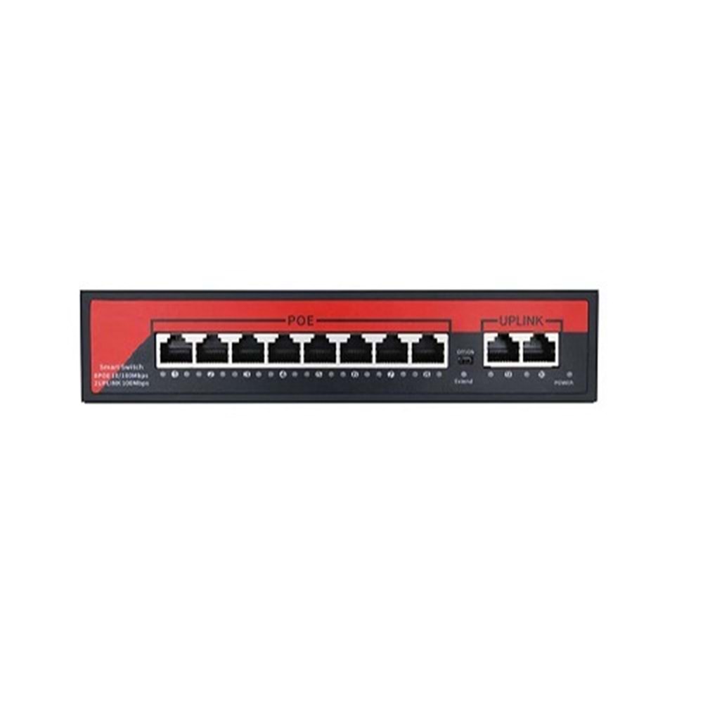 EZCOOL EZ-08PSE 8PORT 8FE+2FE MEGABİT POE SWİTCH 120W