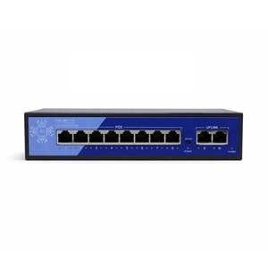 EZCOOL EZ-08PSE 8PORT 8FE+2FE 120W MEGABİT POE SWİTCH