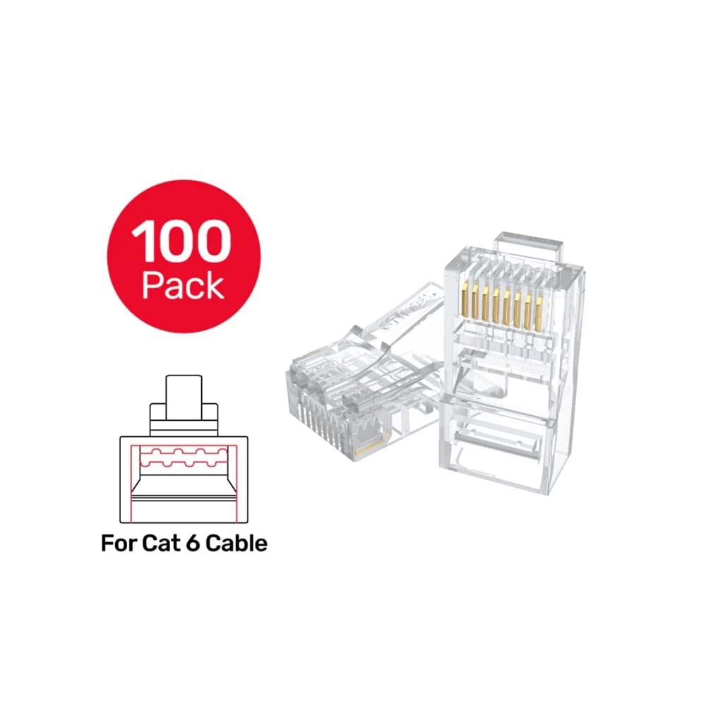 UNITEK CAT6 RJ45 MODULER 100'LÜ KONNEKTÖR (Y-OT19TP)
