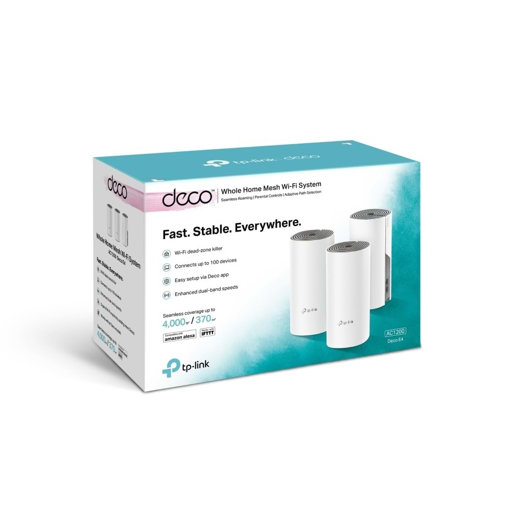 TP-LINK DECO E4 AC1200 2PORT ROUTER(ÜÇLÜ)
