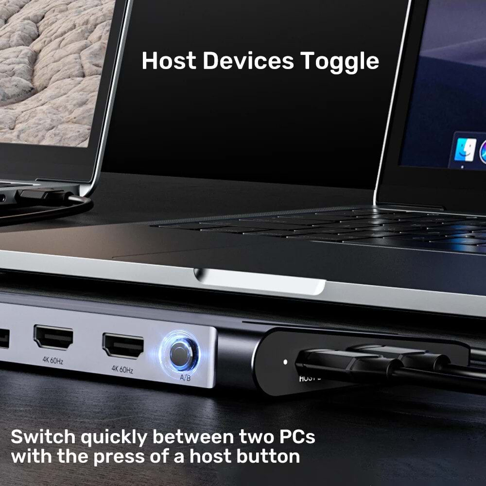 UNITEK UHUB15+ USB-C 4K BAGLANTI ISTASYONU (D1106AGY01)