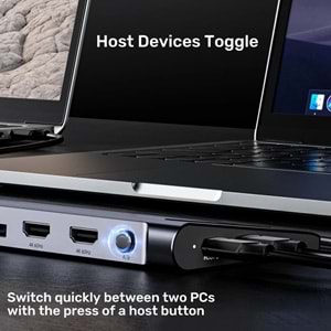 UNITEK UHUB15+ USB-C 4K BAGLANTI ISTASYONU (D1106AGY01)