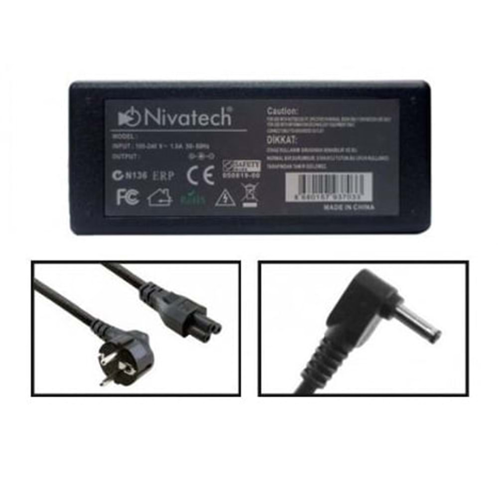 4.0*1.35 MM UÇ 19V/3.42A ADAPTÖR