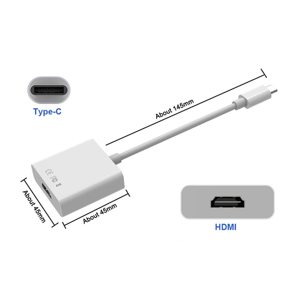 CODEGEN CDG-CNV33 USB 3.1 TYPE-C TO HDMI ÇEVİRİCİ