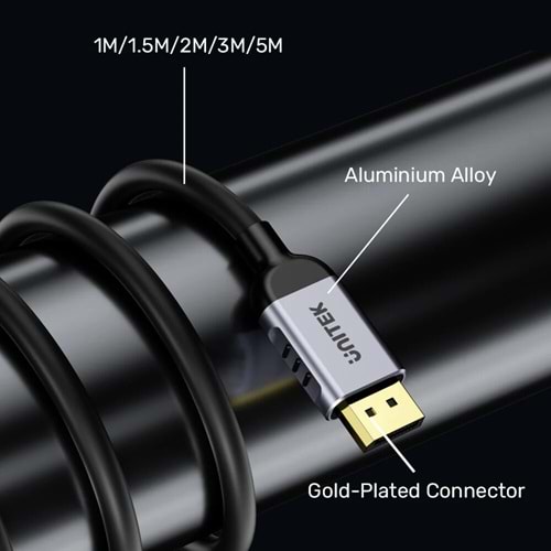 UNITEK 8K 1.4 DISPLAYPORT KABLO 1M (C1628GY01-1M)