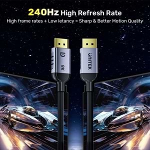 UNITEK 8K 1.4 DISPLAYPORT KABLO 1M (C1628GY01-1M)