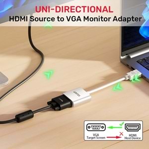 UNITEK HDMI TO VGA DÖNÜŞTÜRÜCÜ 1080P&60Hz(Y-6333C)
