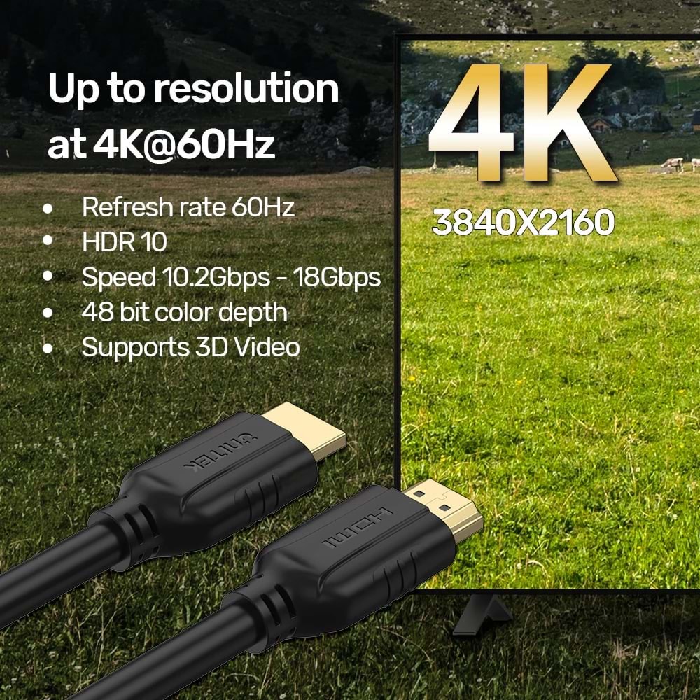 UNITEK HDMI2.0 KABLO 15MT 4K&60Hz (C11079BK-15M)