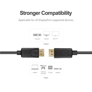 UNITEK DISPLAY PORT 1.2 KABLO 3MT 4K (Y-C609BK)