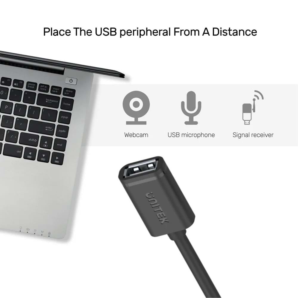 UNITEK USB-A(M) TO USB-A(F) KABLO 1.5MT(Y-C449GBK)