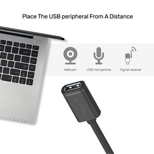 UNITEK USB-A(M) TO USB-A(F) KABLO 1.5MT(Y-C449GBK)