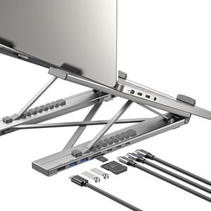 UNITEK KATLANABİLİR NOTEBOOK STANDI VE DOCKING STATION (D1137AGY01)
